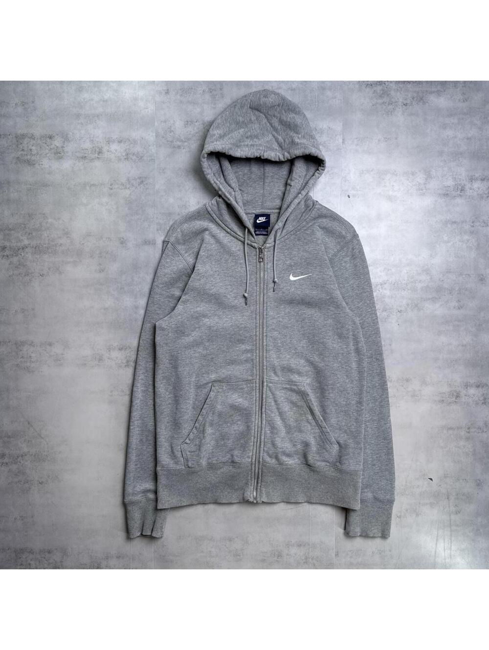 Y2K Nike 00s Gray Zip Up Hoodie Jacket